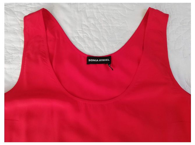 Canotta in seta rossa Sonia Rykiel Rosso - vista 8