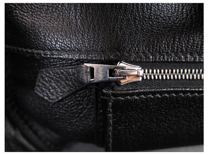 Hermès Birkin 40 NERO TAURILLON CLEMENCE PELLE PALLADIO ACCIAIO - vista 4