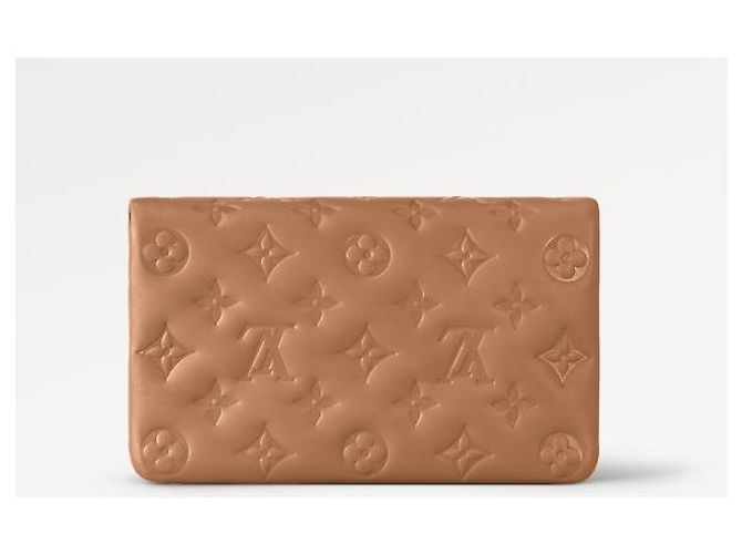 Louis Vuitton Pochette Coussin Monogramma Pelle Marrone - vista 4