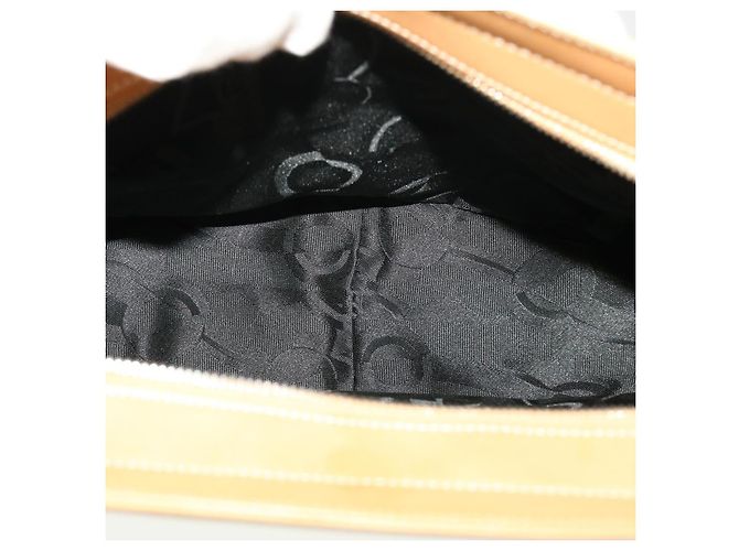 Bolsa de ombro Salvatore Ferragamo de couro bege Auth cl519 - vista 10