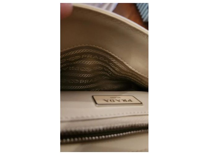 Borsa Prada Pocket in nylon e pelle spazzolata Beige - vista 3