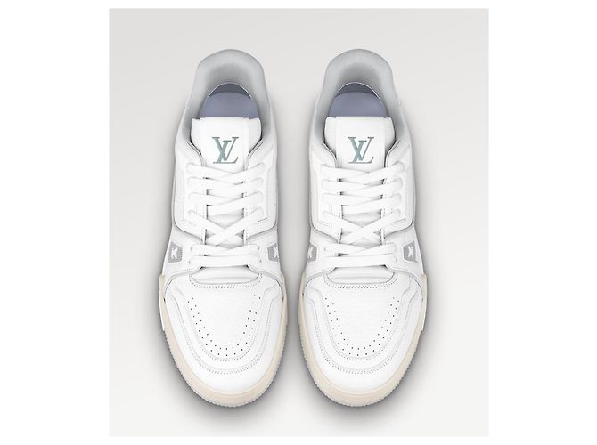 Sneakers Louis Vuitton in pelle bianca Bianco - vista 3