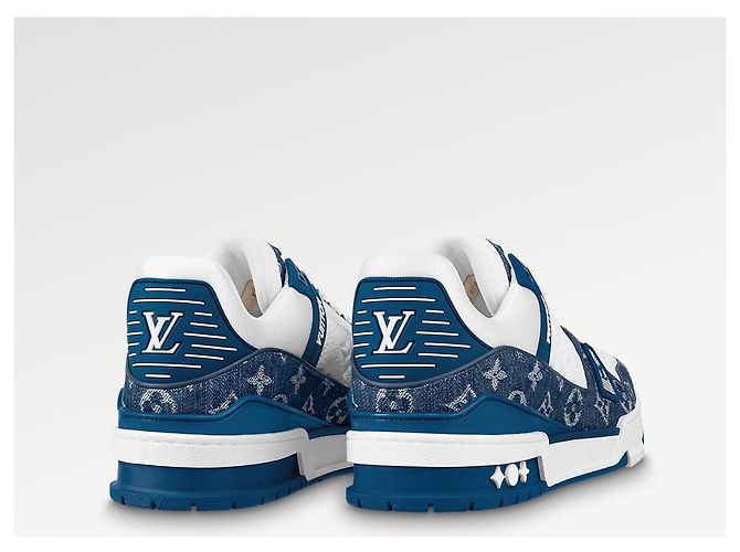 Louis Vuitton LV Scarpe da ginnastica nuovo Denim Blu - vista 3