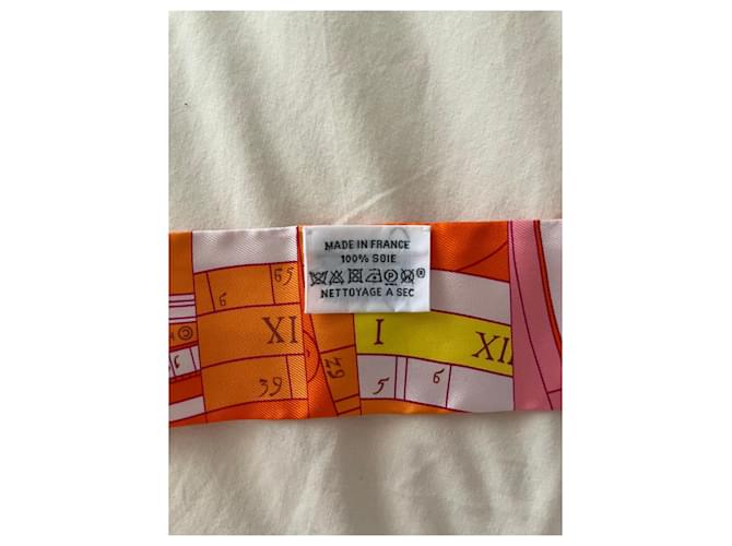 Hermès Twilly 86 Seidentuch orange - Ansicht 3