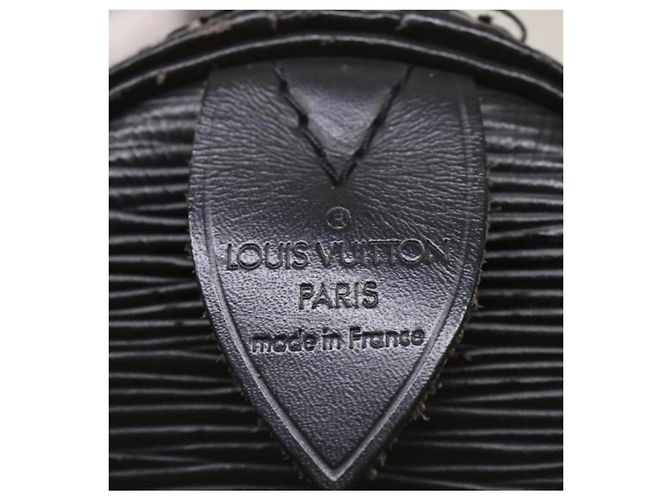 Louis Vuitton Keepall 45 Pelle Epi Nero - vista 14