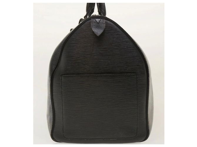Louis Vuitton Keepall 45 Pelle Epi Nero - vista 5