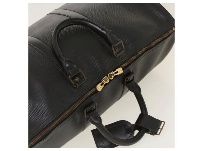 Louis Vuitton Keepall 45 Pelle Epi Nero - vista 6