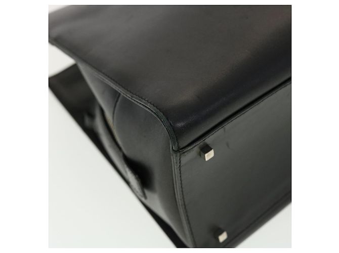 Salvatore Ferragamo Borsa a Mano Pelle Nera Auth cl501 Nero - vista 17