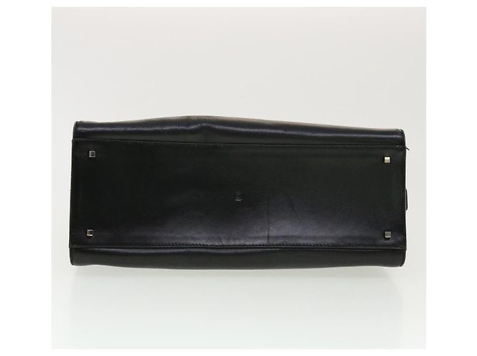 Salvatore Ferragamo Borsa a Mano Pelle Nera Auth cl501 Nero - vista 5