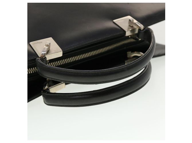 Salvatore Ferragamo Borsa a Mano Pelle Nera Auth cl501 Nero - vista 8