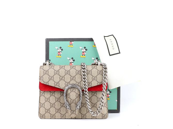 GUCCI - Bolsa Dionysus Mini Supreme GG Castaño - vista 14