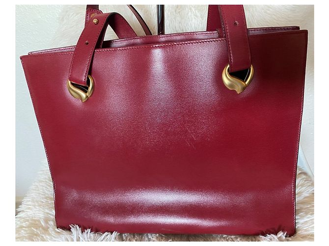 Borsa Lanvin in pelle rosso bordeaux Bordò - vista 2