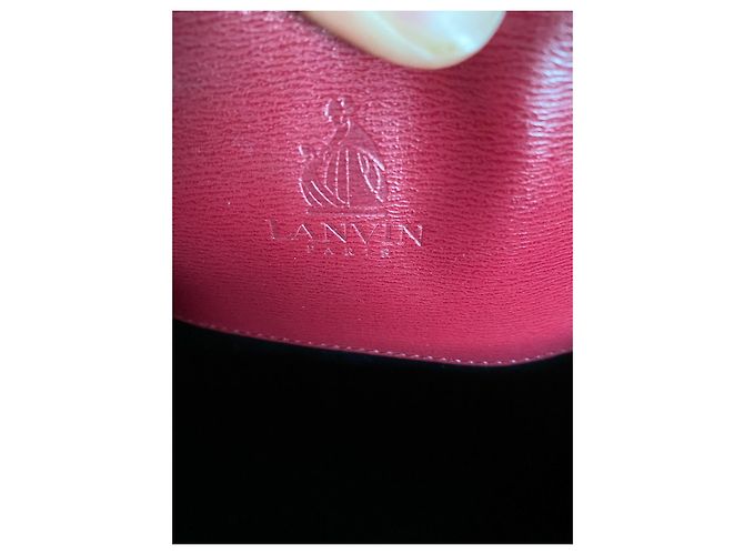 Borsa Lanvin in pelle rosso bordeaux Bordò - vista 3