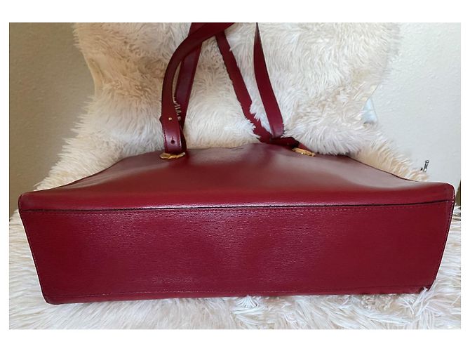 Borsa Lanvin in pelle rosso bordeaux Bordò - vista 4