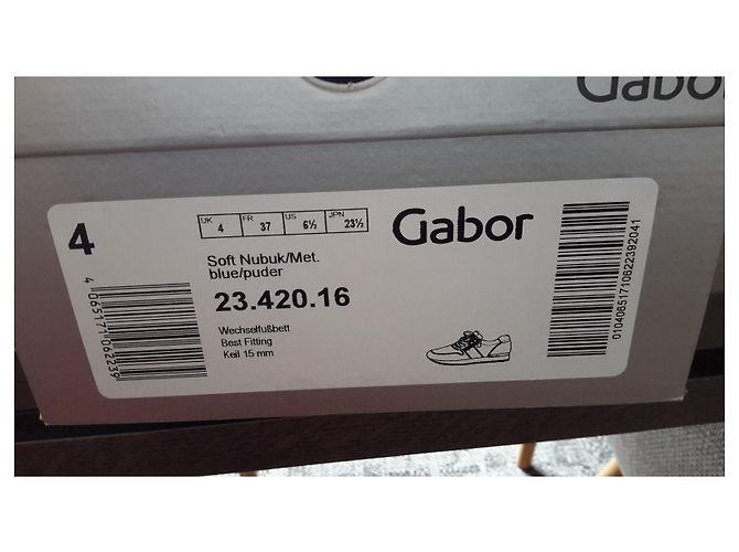 Autre Marque Sneakers Gabor blu navy e oro in nubuck - vista 4