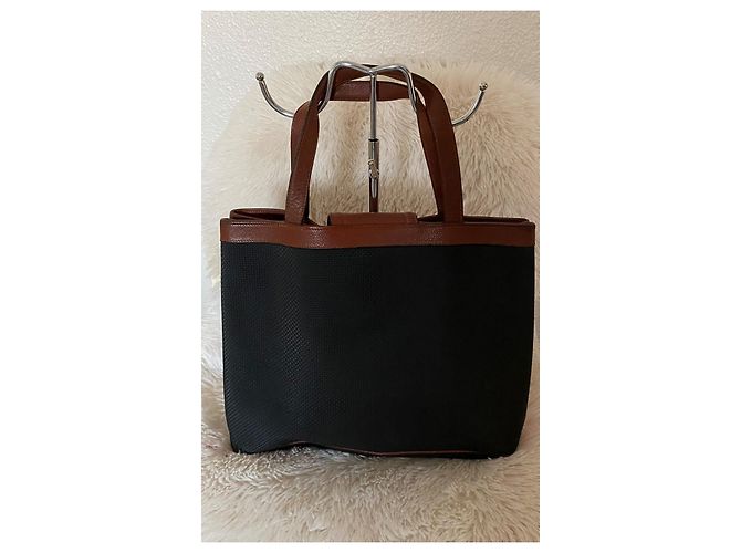 Yves Saint Laurent Stoff Tasche Schwarz - Ansicht 2