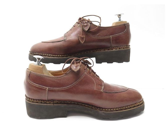 AVIGNON GRIFF PARABOOT-SCHUHE 6 40 DERBY HALBJAGDENDE BRAUNE LEDERSCHUHE - Ansicht 2
