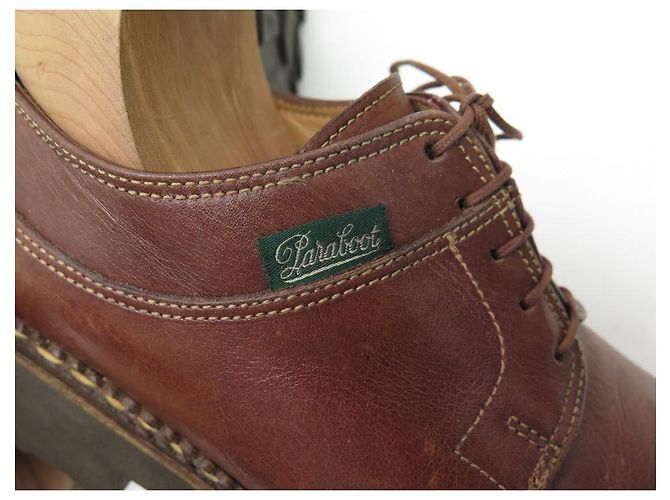 AVIGNON GRIFF PARABOOT-SCHUHE 6 40 DERBY HALBJAGDENDE BRAUNE LEDERSCHUHE - Ansicht 5