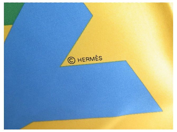 Hermès NUOVA SCIARPA HERMES OMAGGIO A GENE KELLY CARRE 70 H983914S SCIARPA IN SETA SETA Giallo - vista 5