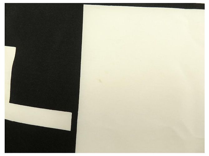 SCIARPA CHANEL COCO MADEMOISELLE 90 SCIARPA GRIPOIX GIOIELLI IN SETA NERA ECRUE CM - vista 6