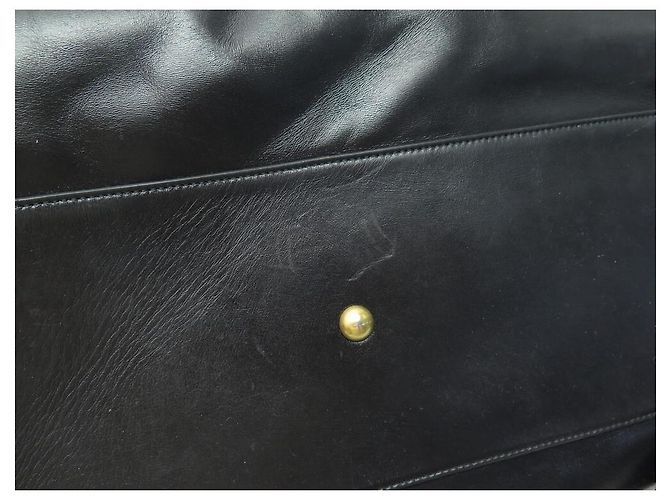 SAINT LAURENT CLASSIC DUFFLE REISEHANDTASCHE 326503 Schwarze Ledertasche - Ansicht 11