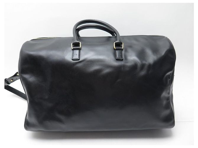 SAINT LAURENT CLASSIC DUFFLE REISEHANDTASCHE 326503 Schwarze Ledertasche - Ansicht 2