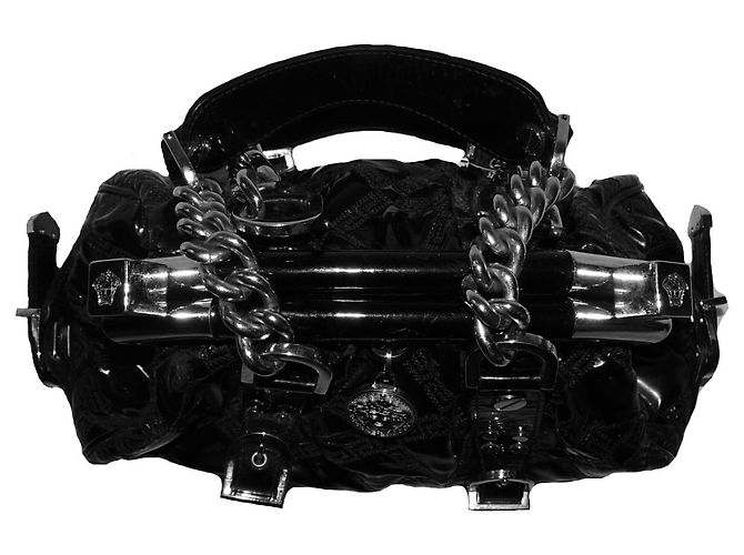 BORSA BOSTON MADONNA IN VERNICE VERSACE - vista 3