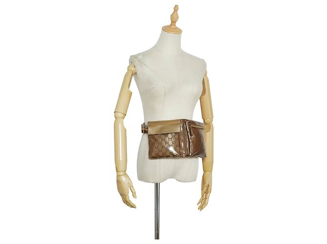 Marsupio da tasca foderato in tela GG marrone Gucci - vista 9