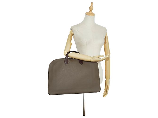 Hermès Marrone Victoria II 40 Marrone scuro - vista 12