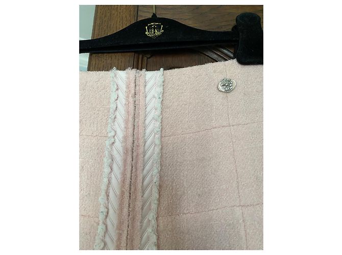 Falda Chanel de tweed rosa talla 36 - vista 3