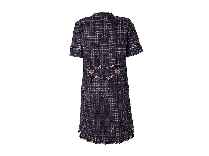 Timeless Chanel Fantasy Tweed-Jacke Blau Marineblau - Ansicht 3