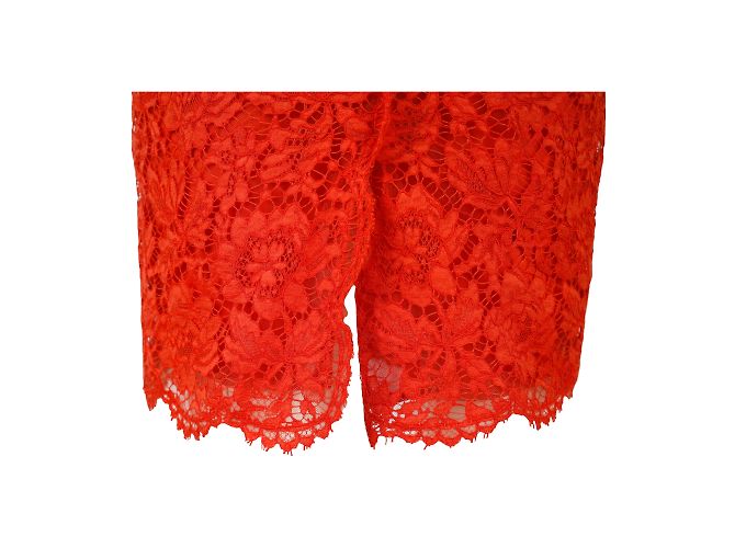 Valentino Spitzen-Midikleid Rot - Ansicht 5