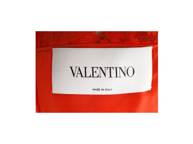 Valentino Spitzen-Midikleid Rot - Ansicht 6