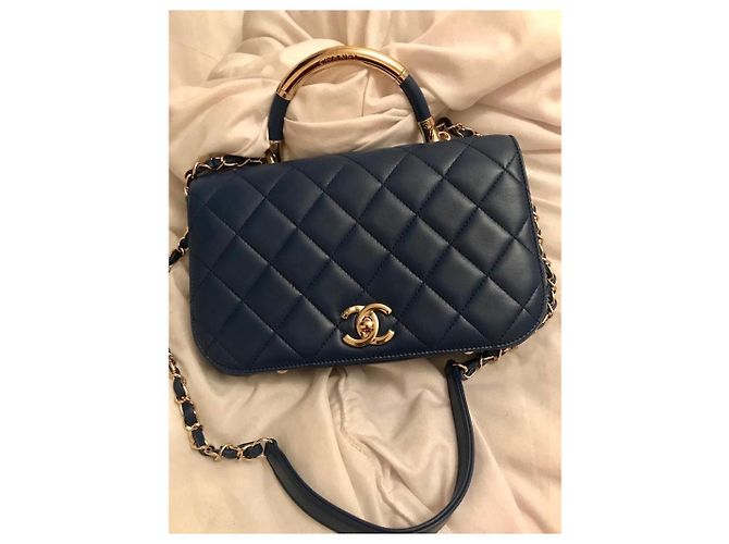 Chanel Handtaschen Marineblau - Ansicht 4