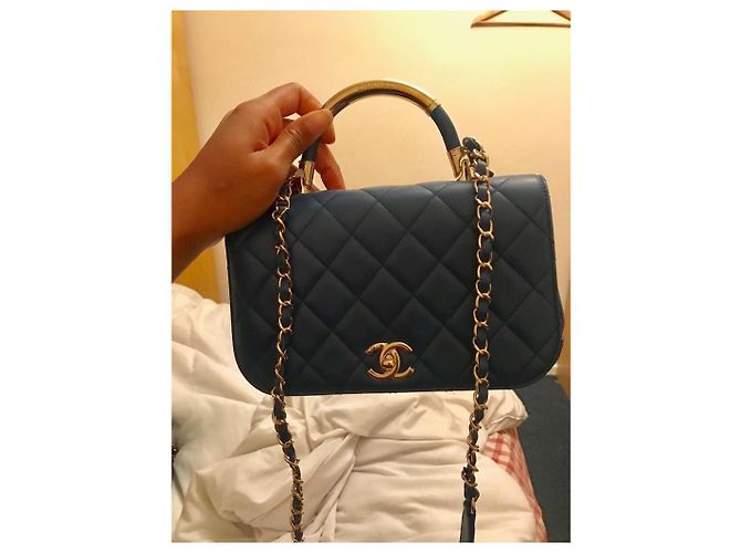 Chanel Handtaschen Marineblau - Ansicht 5