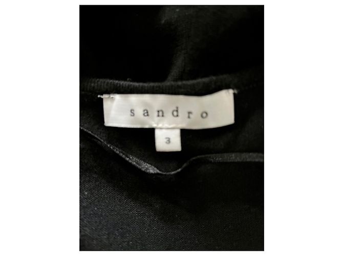 Sandro-Cocktailkleid mit Pailletten Schwarz Golden - Ansicht 4