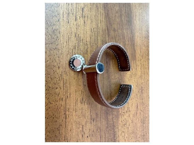 Bracciale Bulgari in pelle marrone - vista 6