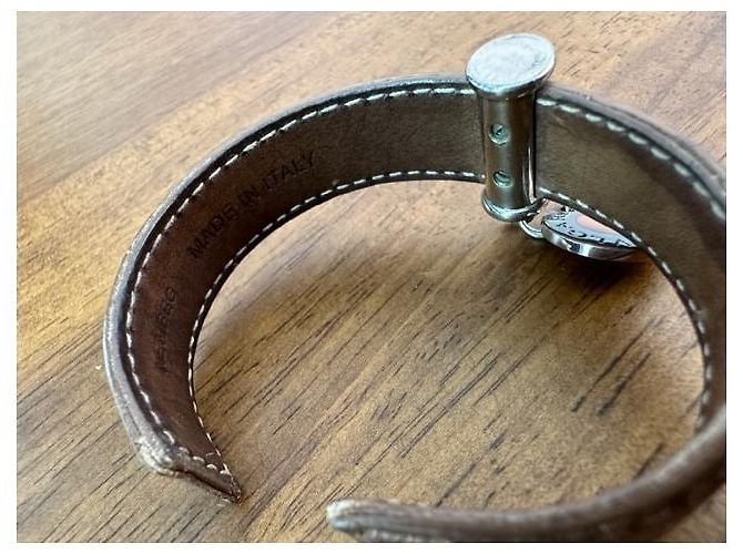 Bracciale Bulgari in pelle marrone - vista 8