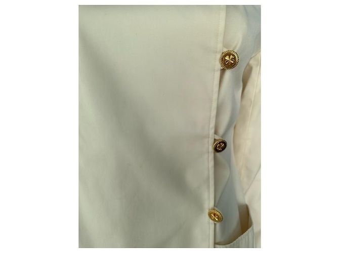 Giacca Chanel Crema in Seta e Cotone - vista 14