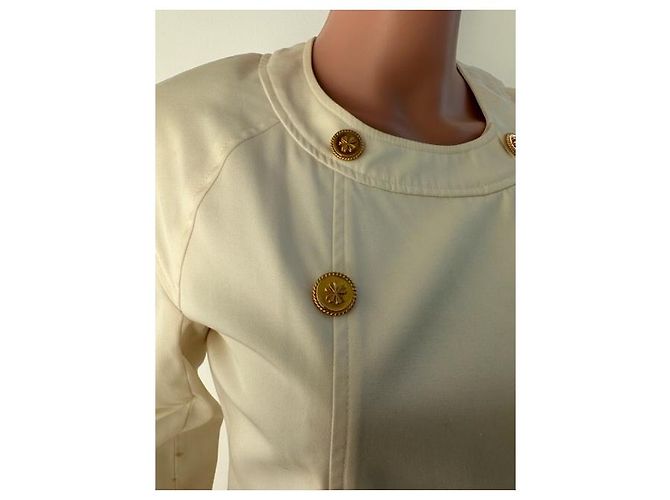 Giacca Chanel Crema in Seta e Cotone - vista 5
