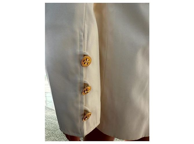 Giacca Chanel Crema in Seta e Cotone - vista 8