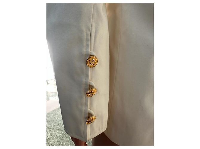 Giacca Chanel Crema in Seta e Cotone - vista 9