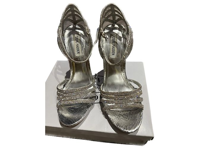 Sandali Steve Madden in pelle argento 39 - vista 2