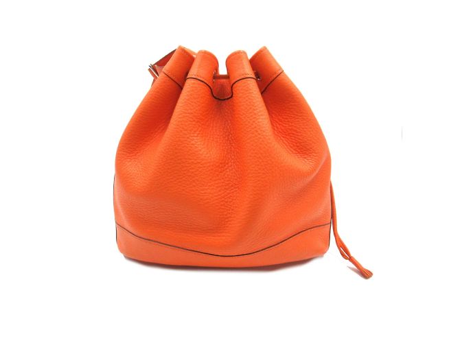 Hermès Clemence Market Beuteltasche Orange - Ansicht 2