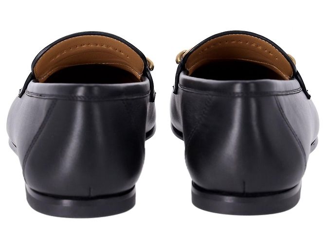 Roulis Hermès Colette Loafer with Gold Hardware in Black calf leather Leather - view 4