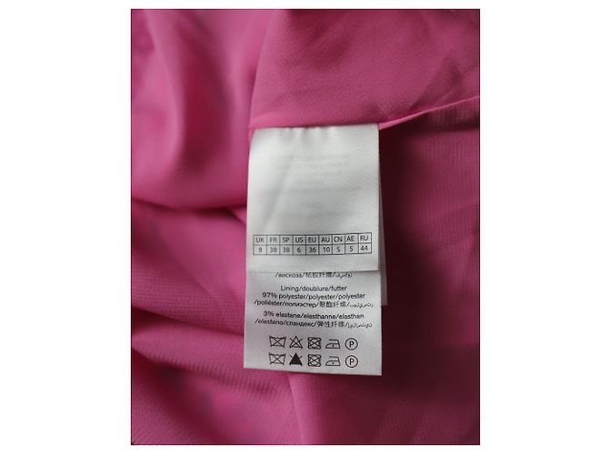 Vestido Midi Noon Rotate con manga abullonada en viscosa con estampado floral rosa - vista 6