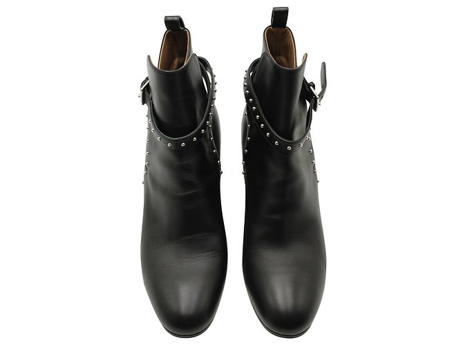 Hermès Stivaletti con borchie Hermes in pelle nera Nero - vista 2