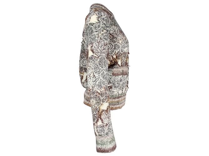 Chanel Blumen-Jacquard-Pullover aus mehrfarbiger Wolle Mehrfarben - Ansicht 2