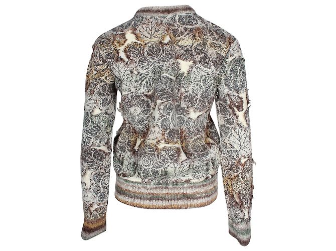 Chanel Blumen-Jacquard-Pullover aus mehrfarbiger Wolle Mehrfarben - Ansicht 3