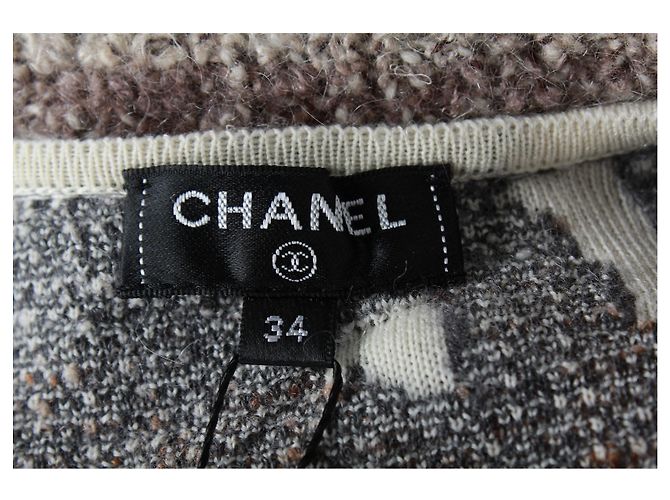 Chanel Blumen-Jacquard-Pullover aus mehrfarbiger Wolle Mehrfarben - Ansicht 4